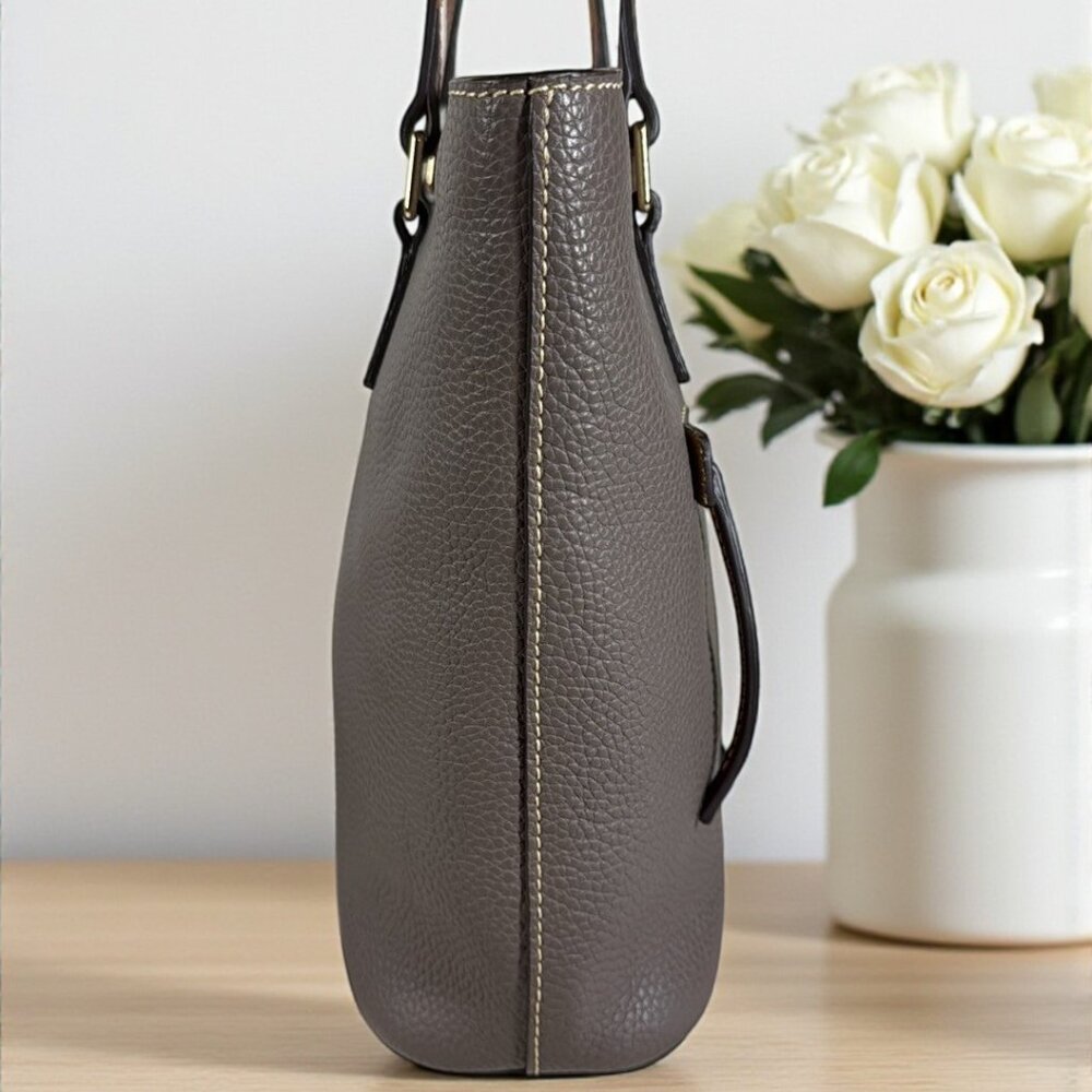 Dooney & Bourke Shopper Tote Pebbled Grain Leather with Zip Around Bifold Wallet - Picture 9 of 16